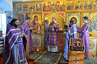 Епископ череповецкий и белозерский Флавиан совершил Литургию в Успенском соборном храме Белозерска