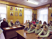 Занятие в воскресной школа храма Покрова на Козлёне г. Вологды