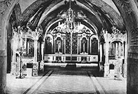 Внутренний вид церкви Иконы Божией Матери Знамение. Фото П. Павлова, 1912 г.