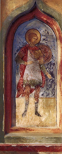 Святой Георгий. Роспись Святых врат Кирилло-Белозерского монастыря. 1585 г.