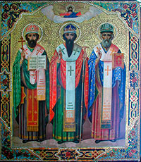 Святители Герасим, Питирим и Иона, епископы Пермские. Икона