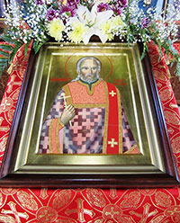 Икона священномученика Алфея Корбангского из храма Покрова Пресвятой Богородицы на Козлене