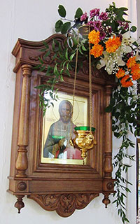 Икона священномученика Алфея Корбангского из храма Покрова Пресвятой Богородицы на Козлене