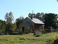 Церковь Спаса Преображения на Спасском Погосте, построенная в 1992 г. на месте старой утраченной. Фото 2012 г.