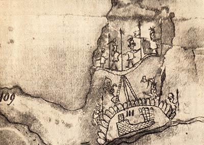Изображение крепости на карте Н. Дауркина 1765. ЦГВИА 