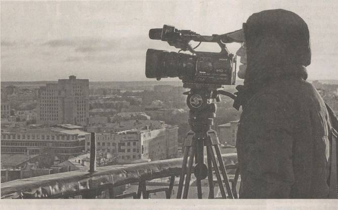 Вологда встретила телевизионщиков настоящей зимней погодой.