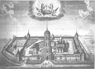 Новоспасский монастырь. Вид с восточной стороны.