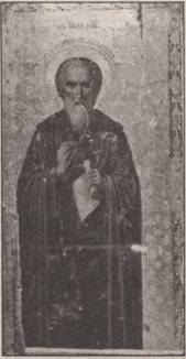 Икона XIX века с изображением преподобного Макария Писемского, уроженца Костромской земли