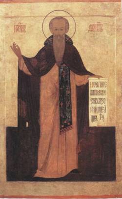 Преподобный Ферапонт Белоезерский. Икона. Середина XVII в.