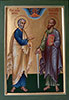 Икона «Св. апостолы Петр и Павел»
Дерево, паволока, левкас, темпера
