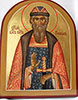 Икона «Св. благоверный князь Роман»
Дерево, паволока, левкас, темпера
