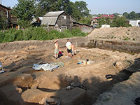 Раскопки на территории бывшего Вологодского городища. Фото 2007 г.