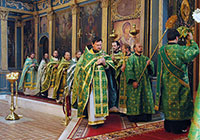Архиерейская Литургия в Софийском соборе в день памяти всех Вологодских святых