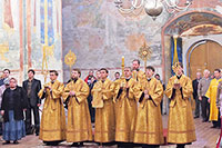 Литургия в Софийской кафедральном соборе г. Вологды