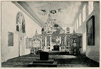Внутренний вид Крестовой церкви при Вологодском архиерейском доме, после обновления в 1897 году.