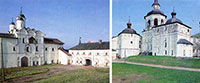 
Церковь Преображения (1595), домик келаря (XVII в.)
Церковь Введения (1519), колокольня (1757–1761), церковь Архангела Гавриила (1531–1534)
