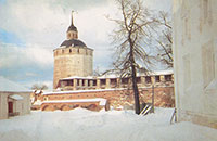 Кирилло-Белозерский монастырь. 1397-1997 гг. 
Вид на Белозерскую (Большую Мереженную) башню. 17 в.
Фото Д. Дроздова.
