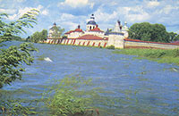 Кирилло-Белозерский монастырь. 1397-1997 гг. 
Вид со стороны мыса Городецкий.
Фото К. Церковницкого.
