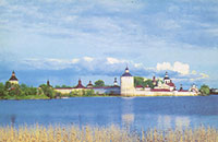 Кирилло-Белозерский монастырь. 1397-1997 гг. 
Вид со стороны Сиверского озера.
Фото К. Церковницкого.
