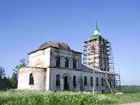 Реставрация церкви Николая Чудотворца (Никольская Шиленгская) в с. Гаврилково Междуреченского района.