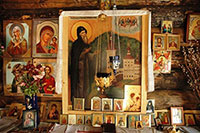 Внутренний интерьер часовни прп. Ефросина Синозерского. Фото З. Мухина, 2008 г.