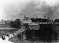 Ферапонтов монастырь. Возвращение после службы. Около 1910 г.