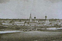 Григориево-Пельшемский Лопотов Богородицкий мужской монастырь. Гравюра конца XIX в.