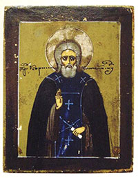 Св. прп. Корнилий Комельский. Икона начала XX в.