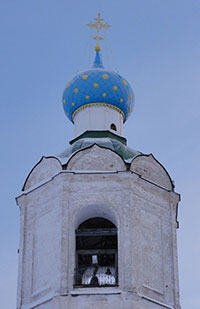 Завершение колокольни церкви Афанасия, патриарха Александрийского, в Чирково Усть-Кубинского р-на Вологодской обл. Фото И. Симонова, 2011 г.