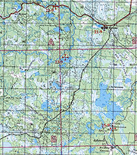 Фрагмент листа 10 из 2-го тома Церковно-исторического атласа Вологодской области. Шифр 23-9 – Спасо-Маткозерская мужская пустынь