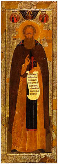 Преподобный Сергий Нуромский. Икона начала XVIII в.