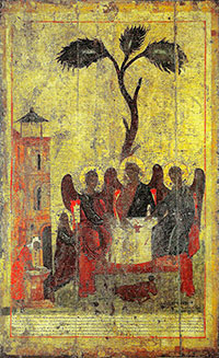 Икона «Зырянская Троица», написана по преданию Стефаном Пермским