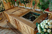 Рака с мощами прп. Филиппа Ирапского в часовне во имя Филиппа Ирапского в Череповце