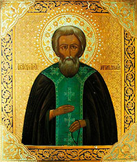 Прп. Лонгин Коряжемский. Икона. Россия. Конец XIX – начало XX века. Церковь свт. Стефана Пермского. Великий Устюг, Вологодская область