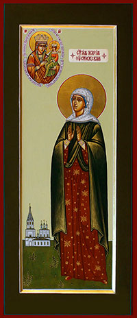 Икона Божьей Матери «Споручница грешных» и святая Мария Устюжская