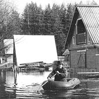 Большое половодье в Бабаево. Дата съемки: 1966 г.