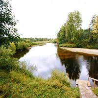 Бобришный угор. Омут на реке Юг