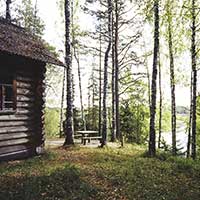 Бобришный угор. Охотничий домик Александра Яшина