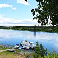 Вид на Сухону с набережной Кускова. Автор фотографии: Светлана Жолудева. Дата съемки: 2020 г.