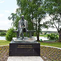Памятник Н. М. Рубцову в г. Тотьме. Автор фотографии: Светлана Жолудева. Дата съемки: 2020 г.