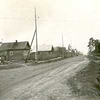 Липин Бор, ул. Первомайская. Дата съемки: 1960-гг.