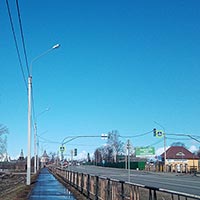 Улица Железнодорожная в Прилуках. Автор фотографии: Лидия Менькова. Дата съемки: 4 апреля 2021 г.