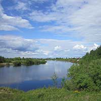 Село Новленское. Река Ельма. На ней когда-то рыбачил Н. Рубцов. Автор фотографии: Vitalis Merta