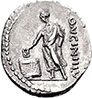 Монета с иображением голосующего римлянина
