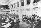 Четвертая Государственная Дума. Думские депутаты в зале заседания Таврического дворца. 19 июля 1915 г. 