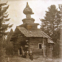 Часовня 1732 г. в с. Дубровка Кадуйского р-на Вологодской обл. Фото Макарова, 1930-е гг.
