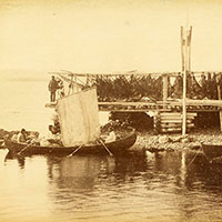 Рыбацкая пристань. Кандалакша. 1887  г. Фото Я. И. Лейцингера
