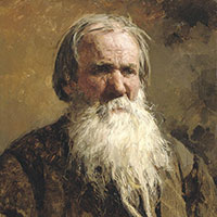 Сказитель Василий Петрович Щеголёнок.