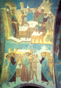 Дионисий. Евангельские сцены на западном склоне южного свода. 1502 г.