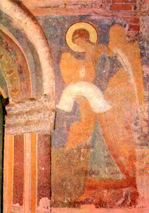 Дионисий Архангел Гавриил. Фреска на западной стене собора в Ферапонтовом монастыре. 1502 г